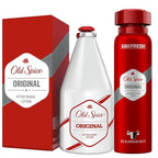 Old Spice Original Men's Gift Set Bundle - Aftershave Lotion 100ml & Deodorant Spray 150ml - Male Grooming Kit - Damaged Box