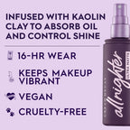 Urban Decay All Nighter Makeup Setting Spray - Matte Finish, Long-Lasting Fixing Spray, 118ml - Oil-Absorbing, Shine Control - Damaged Box
