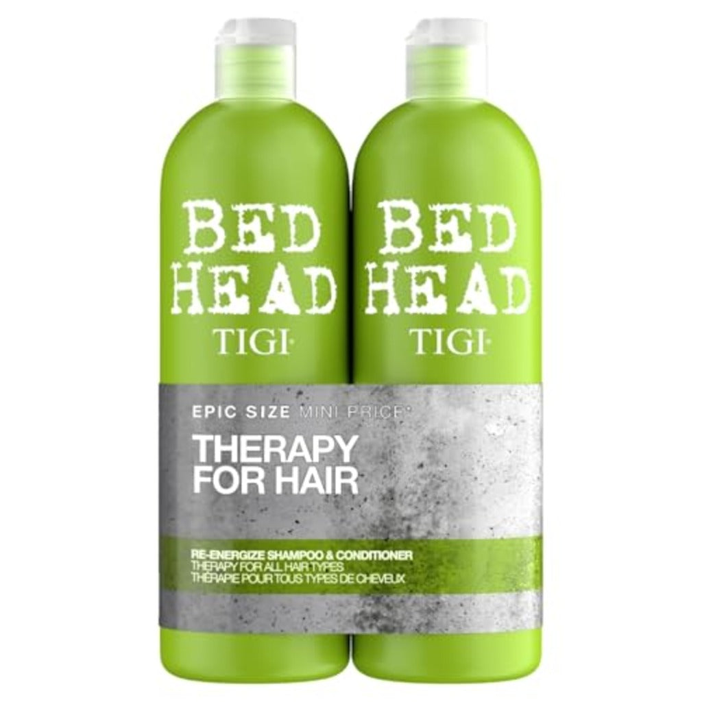 Bed Head TIGI Re-Energize Shampoo & Conditioner Set - 2x 750ml Duo Pack - Hair Care Treatment - New