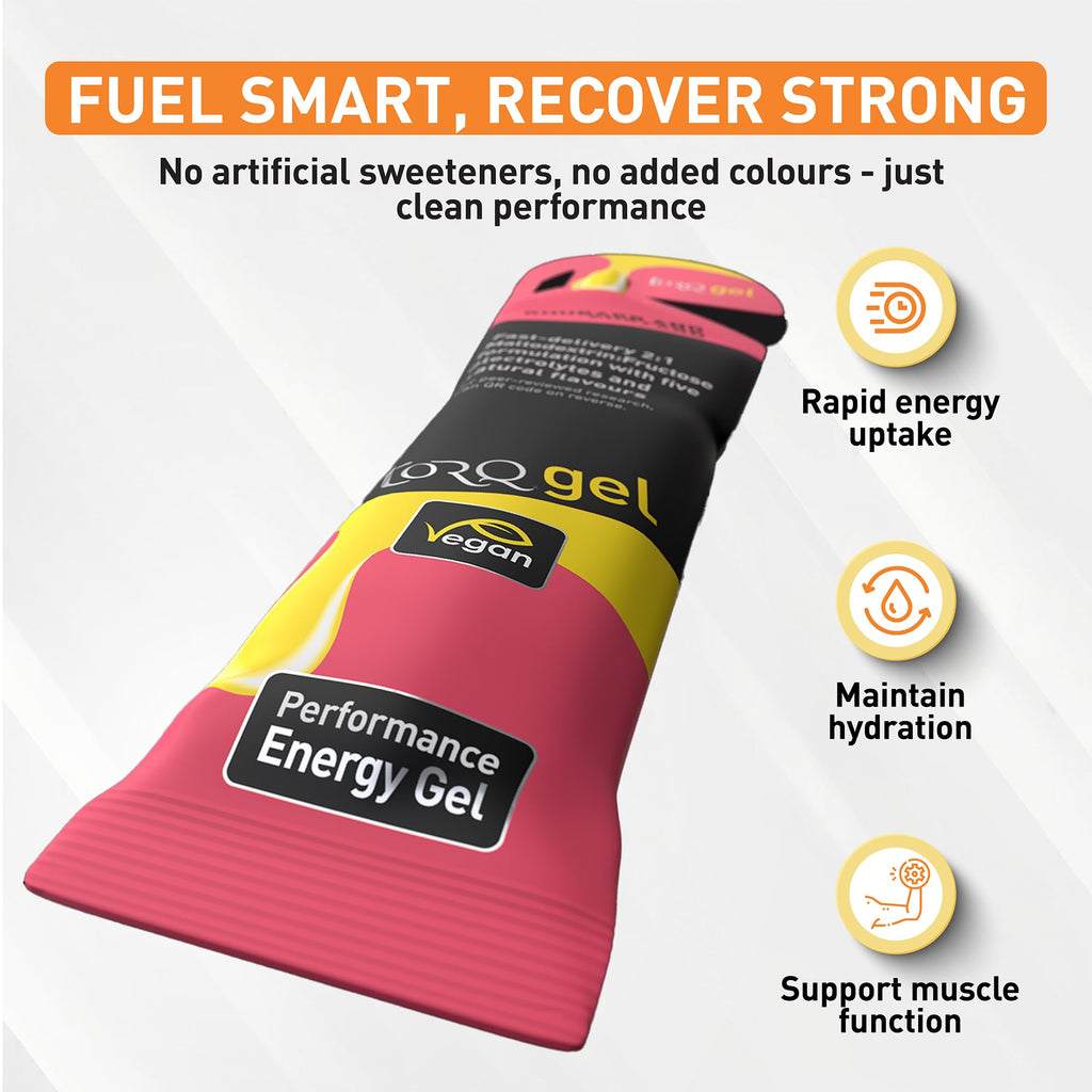 TORQ Running Gels Electrolytes - Orange Banana 15 Pack - 2:1 Maltodextrin Fructose Energy for Endurance Sports Cycling - Damaged Box - BBE 01/2029
