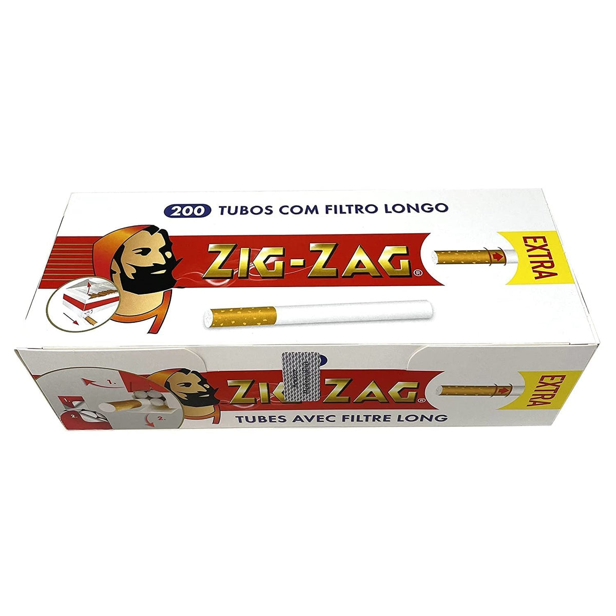 ZIG-ZAG Empty Filter Tubes - 200 Pack - Cigarette Rolling Tobacco Filters - Damaged Box