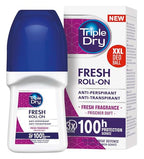 Triple Dry Women's Fresh Fragrance Anti-Perspirant Roll On 50ml - Long Lasting Protection - Damaged Box