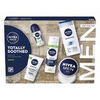 NIVEA MEN Totally Soothed Gift Set - 5 Piece Skincare Set with Shaving Foam, Shower Gel, Anti-Perspirant, Face Wash & Creme - Damaged Box