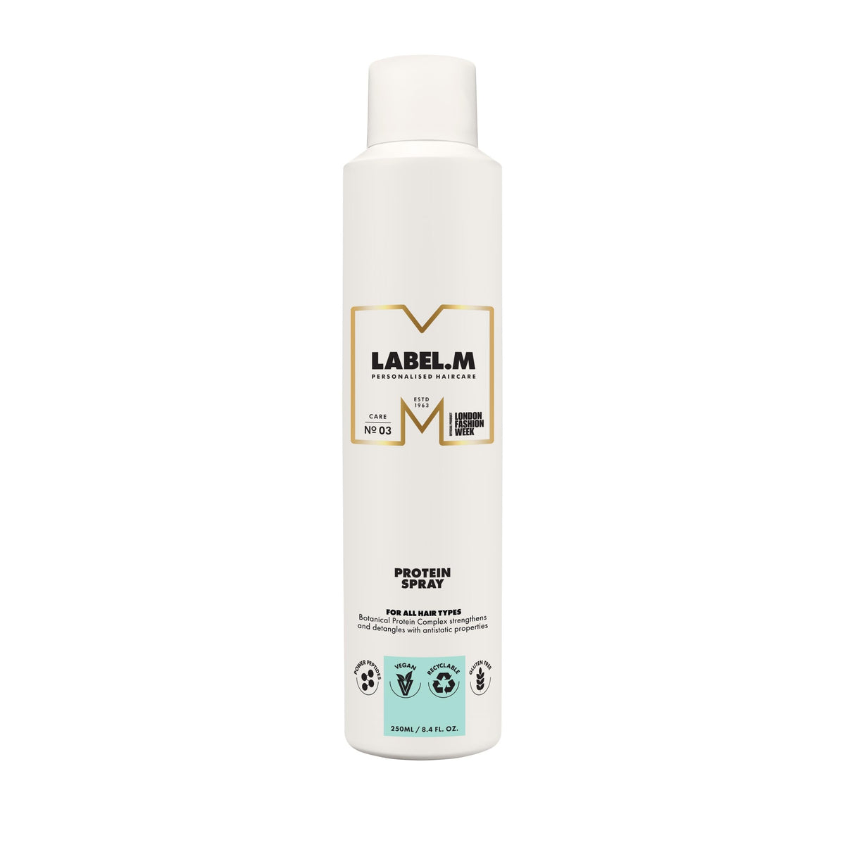 LABEL.M Protein Spray 250ml - Hair Strengthening Treatment - Leave-In Conditioner - Professional Hair Care - Damaged Box