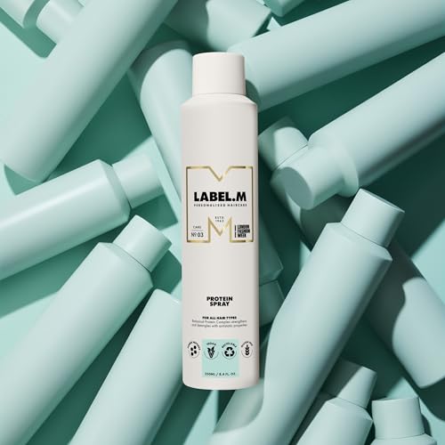 LABEL.M Protein Spray 250ml - Hair Strengthening Treatment - Leave-In Conditioner - Professional Hair Care - Damaged Box