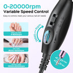 COSLUS C40 Electric Nail Drill Professional - Precise Dial Speed Control - Manicure Pedicure Tool - Nail File Machine - Damaged Box