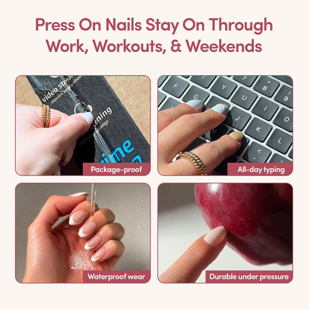 Glamnetic Press On Nails - Tipsy Olive Short Oval Glossy Fake Nails - 30 Pc Full Kit - Damaged Box