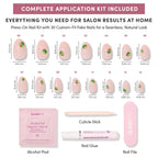 Glamnetic Press On Nails - Tipsy Olive Short Oval Glossy Fake Nails - 30 Pc Full Kit - Damaged Box