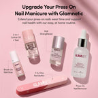 Glamnetic Press On Nails - Tipsy Olive Short Oval Glossy Fake Nails - 30 Pc Full Kit - Damaged Box