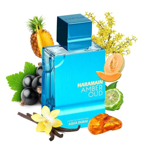 Al Haramain Amber Oud Aqua Parfum Spray 100ml - Fresh Fruity Arabic Perfume for Women & Men - Long-Lasting Oud Fragrance - Damaged Box