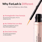 ForChics Eyelash Growth Serum - Lash & Brow Enhancer - Prostaglandin-Free Vegan Hormone-Free 3ml - New