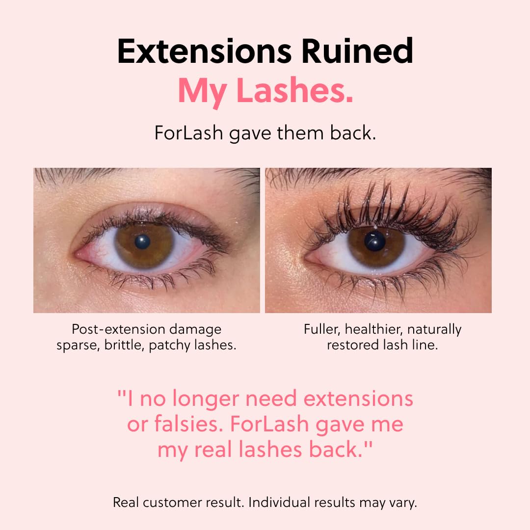 ForChics Eyelash Growth Serum - Lash & Brow Enhancer - Prostaglandin-Free Vegan Hormone-Free 3ml - New