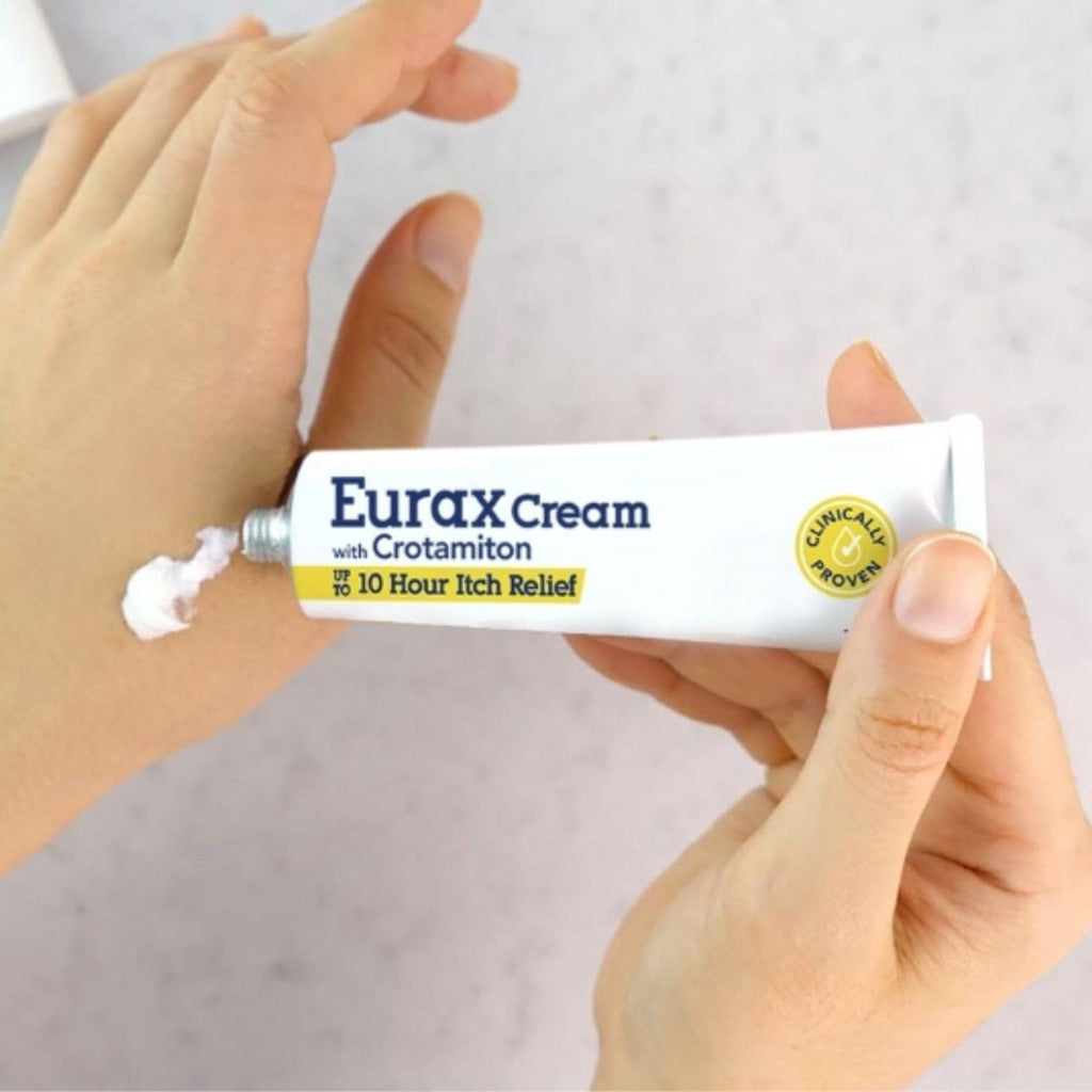 Eurax Itch Relief Cream - Crotamiton for Itchy Irritated Skin - 100g Tube - Damaged Box - BBE 03/2028