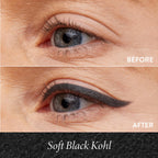 LAURA GELLER NEW YORK Longwear Kohl Kajal Eyeliner Pencil - 106 Soft Black - Hydrating - Built-in Sharpener - Damaged Box