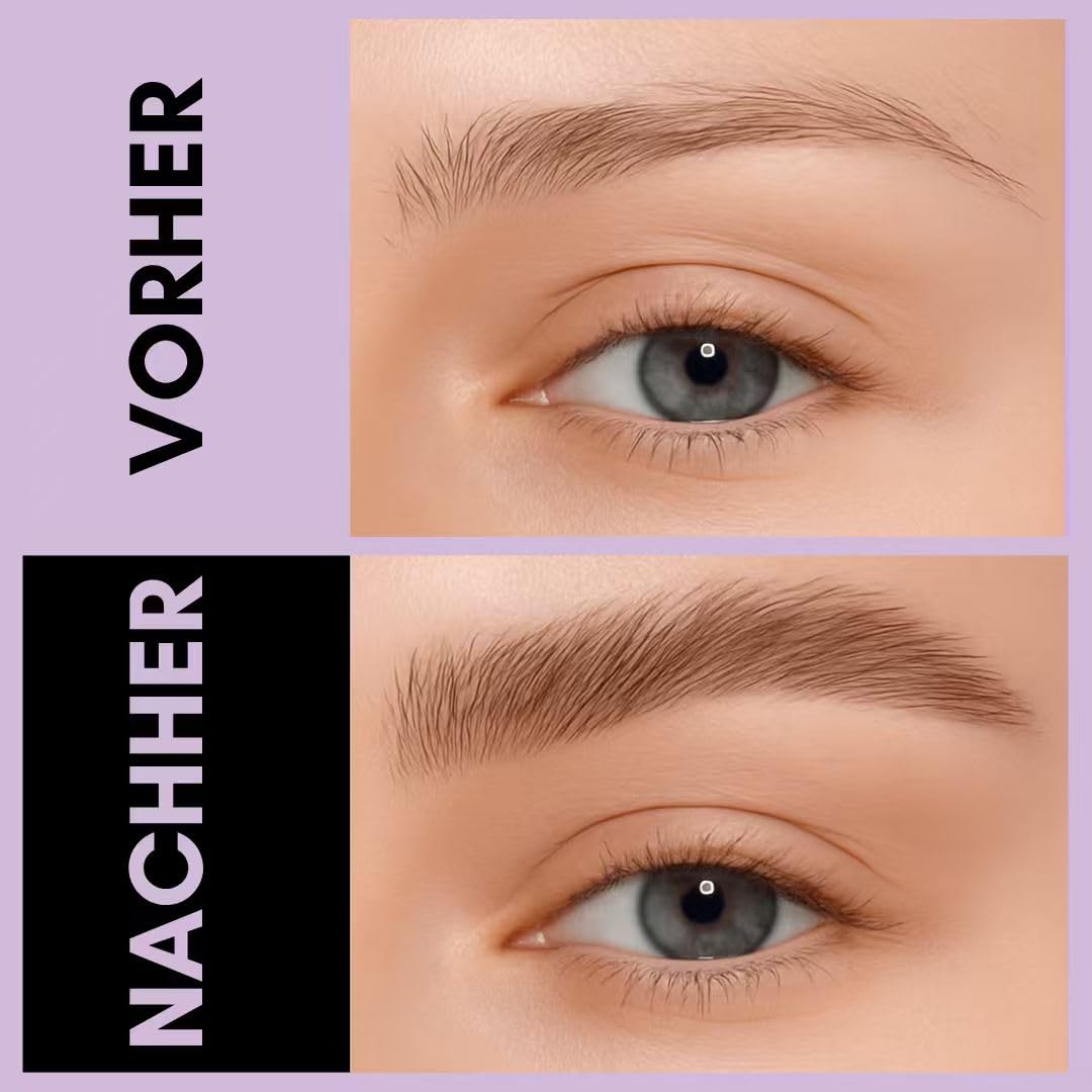 2CHILL Curved Eyebrow Pencil - 2 in 1 Waterproof Eye Brow Pen - Microblading Effect - 02 Brown - Damaged Box