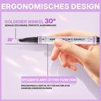 2CHILL Curved Eyebrow Pencil - 2 in 1 Waterproof Eye Brow Pen - Microblading Effect - 02 Brown - Damaged Box