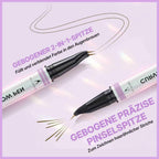 2CHILL Curved Eyebrow Pencil - 2 in 1 Waterproof Eye Brow Pen - Microblading Effect - 02 Brown - Damaged Box