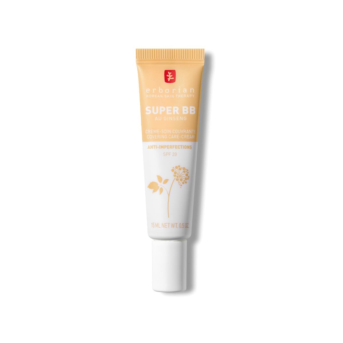 Erborian Super BB Cream Ginseng High Coverage Tinted Face Care SPF 20 Nude 15ml Korean Cosmetic - Damaged Box
