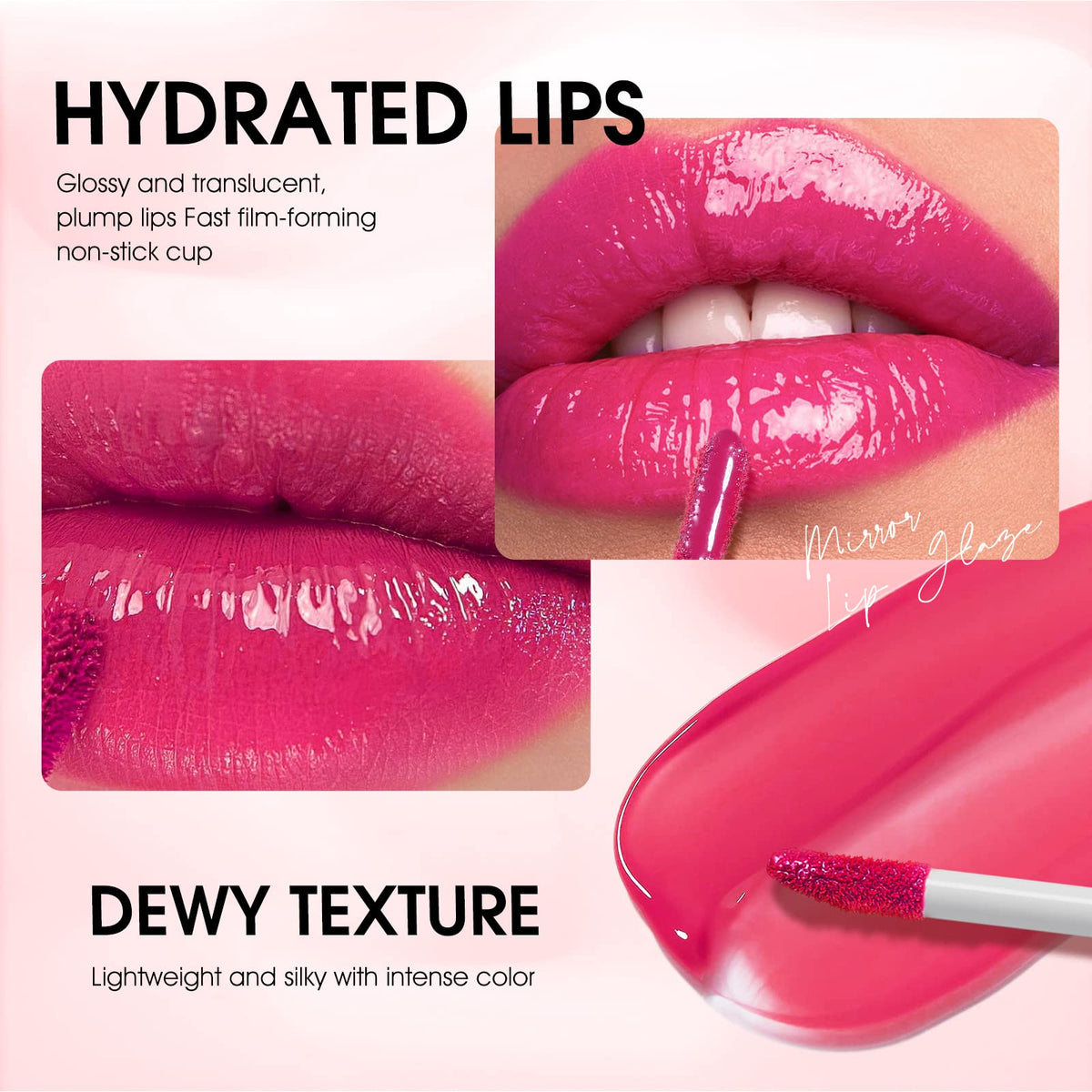 LANGMANNI 12Pcs Lip Gloss Collection Set - Glossy Lip Makeup Kit - Assorted Shades - Damaged Box
