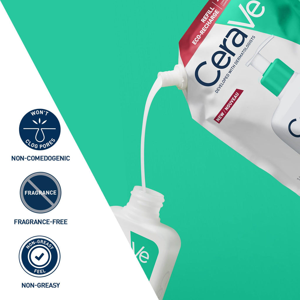 CeraVe Foaming Cleanser Refill - Face Wash for Normal to Oily Skin - 473ml - Daily Facial Cleanser - New