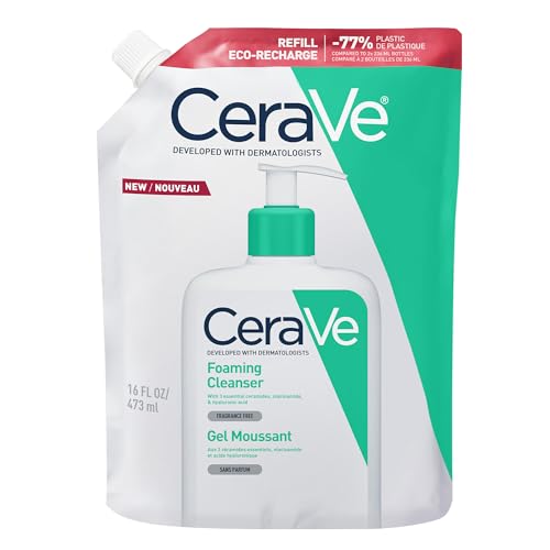 CeraVe Foaming Cleanser Refill - Face Wash for Normal to Oily Skin - 473ml - Daily Facial Cleanser - New