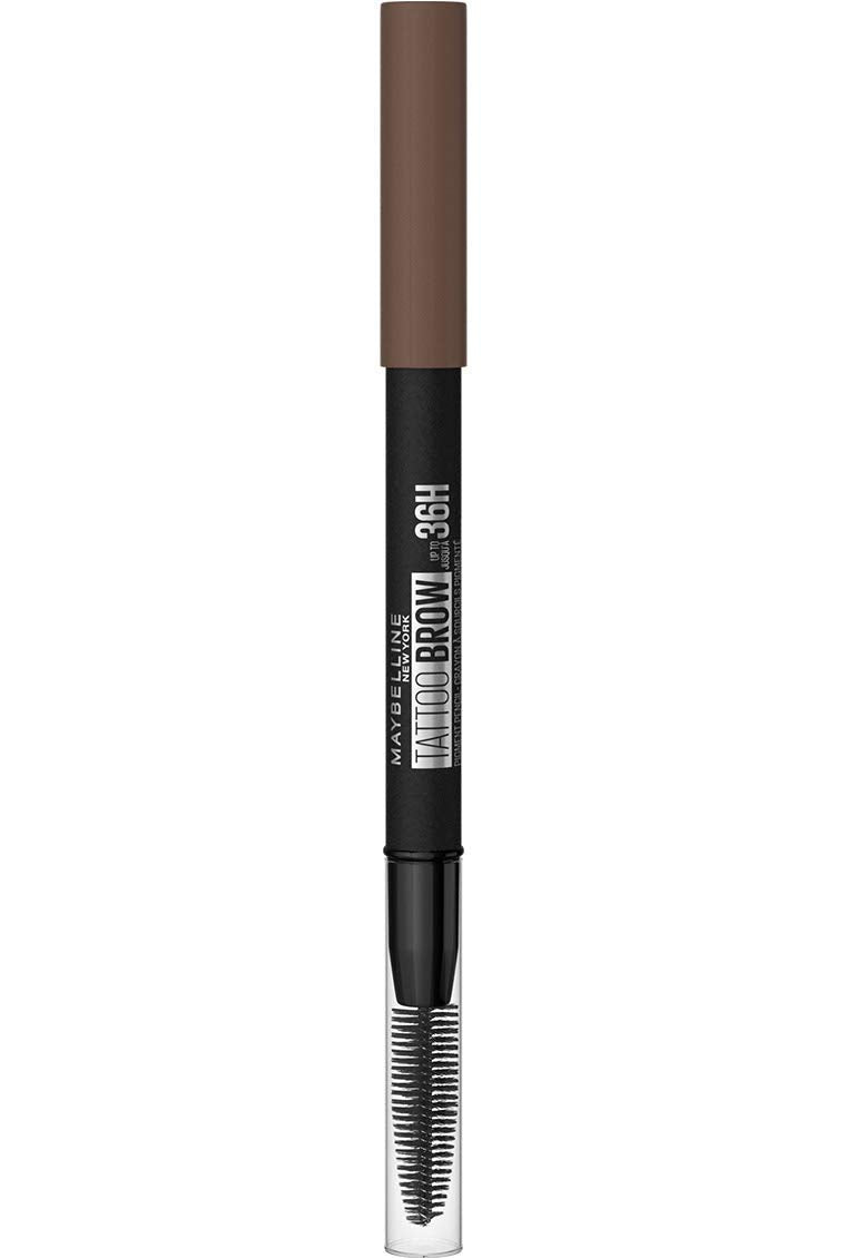 Maybelline New York Tattoo Brow 36H Waterproof Eyebrow Pencil - No.5 Medium Brown - Brush