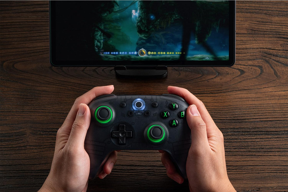 8BitDo Ultimate 2C Wireless Controller for PC Android - Hall Effect Joysticks - 1000Hz Polling Rate - Transparent Black Gamepad - Damaged Box