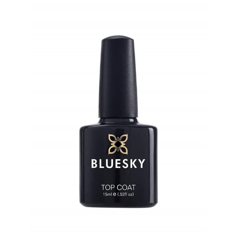 Bluesky Gel Nail Polish Top Coat 15ml - UV LED Curing Soak Off Gloss Finish - Damaged Box