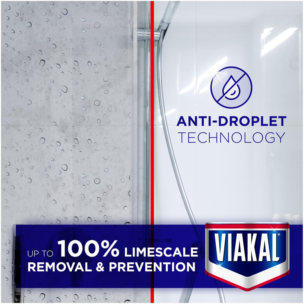 Viakal Limescale Remover Spray - Fresh Spring Rose Scent - 10 x 500ml Multi-Pack - Bathroom Kitchen Cleaner - Like New
