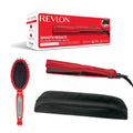 REVLON Ultra Straight & Smooth Styler Set - 200°C Ceramic Plates - Hair Straightener Gift Set with Brush Pouch RVST2176GP - Very Good