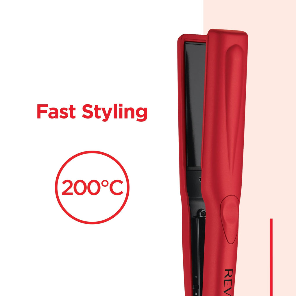 REVLON Ultra Straight & Smooth Styler Set - 200°C Ceramic Plates - Hair Straightener Gift Set with Brush Pouch RVST2176GP - Very Good