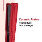 REVLON Ultra Straight & Smooth Styler Set - 200°C Ceramic Plates - Hair Straightener Gift Set with Brush Pouch RVST2176GP - Very Good