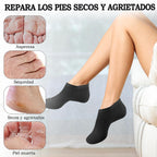 Scettar Moisturizing Spa Socks - 7 Pairs Cotton Overnight for Dry Cracked Feet - Thin Moisture Enhancing Black Foot Socks - New