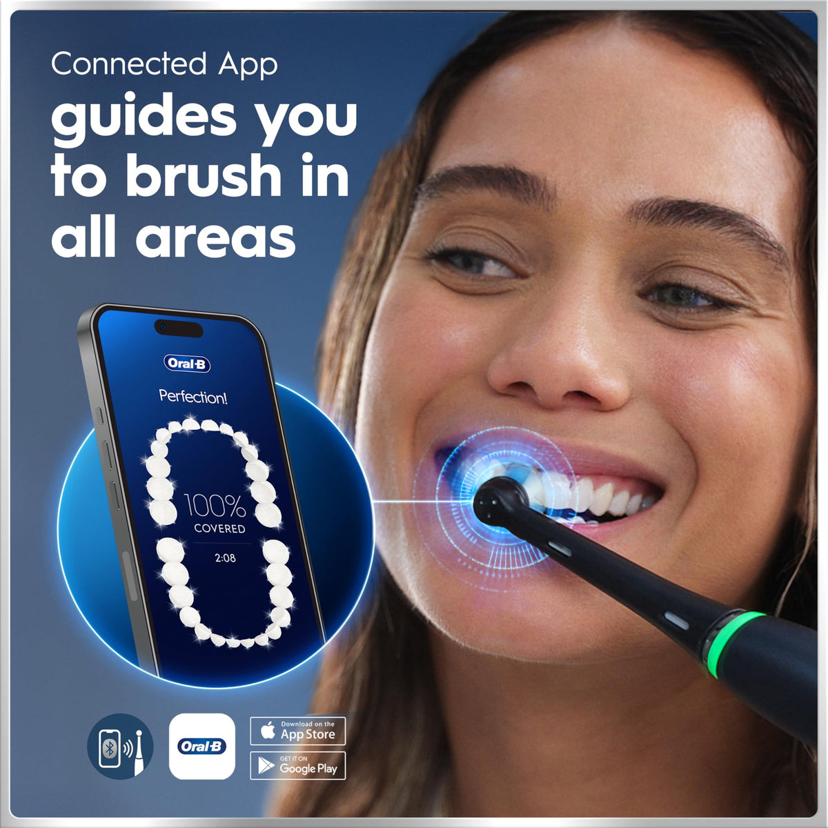 Oral-B iO6 Electric Toothbrush for Adults - 1 Head, 5 Modes, Teeth Whitening, Black Lava, Travel Case - 2 Pin Plug - Damaged Box