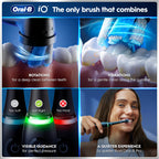 Oral-B iO6 Electric Toothbrush for Adults - 1 Head, 5 Modes, Teeth Whitening, Black Lava, Travel Case - 2 Pin Plug - Damaged Box