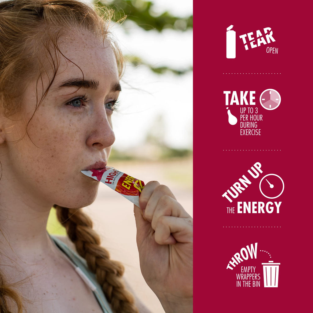 HIGH5 Energy Gel with Electrolytes - Raspberry Flavour - 20 x 60g Sachets - Sports Endurance Fuel - Damaged Box - BBE 03/2027