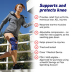 Neo-G Knee Support Open Patella Brace - Adjustable Compression - One Size - Unisex Pain Relief - Damaged Box