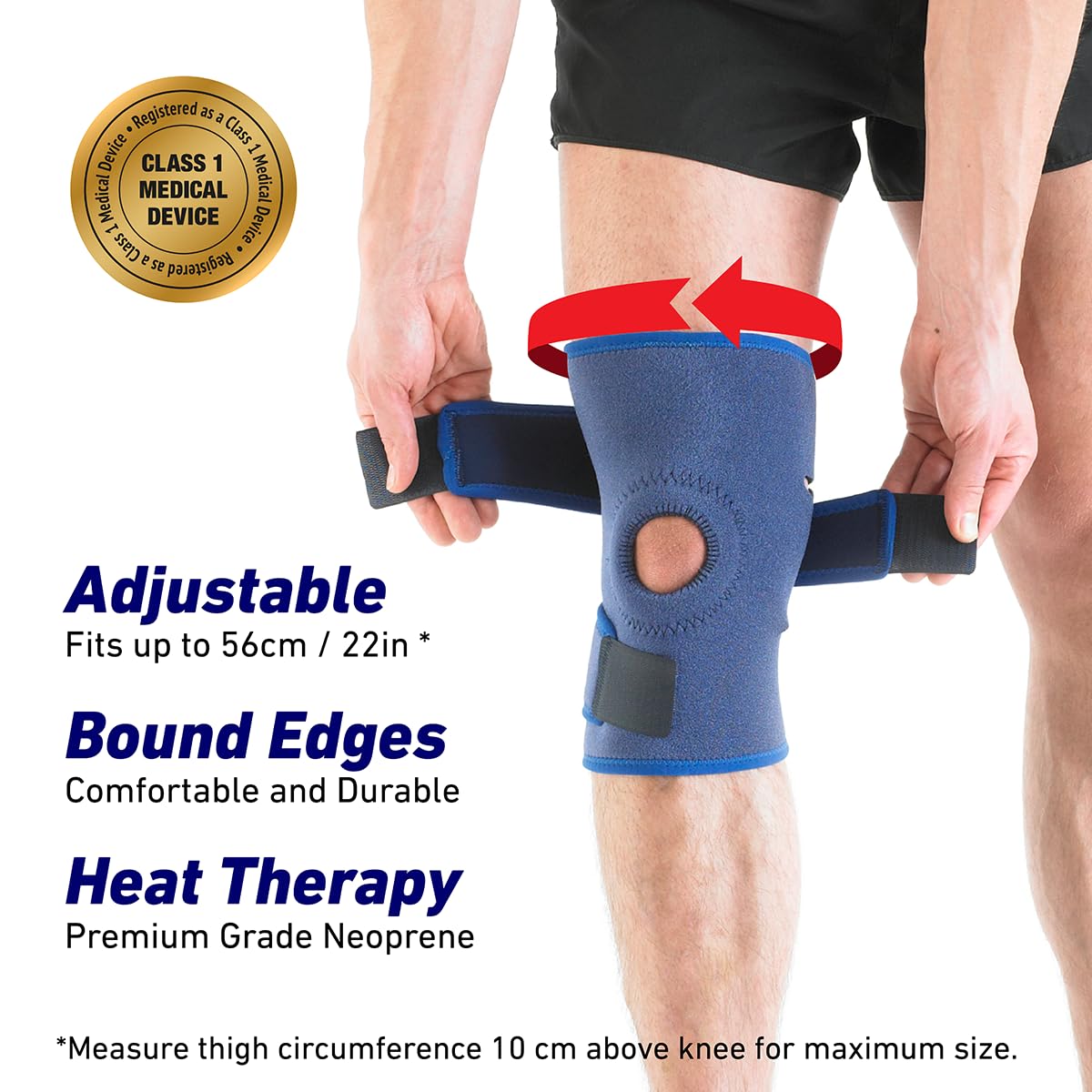 Neo-G Knee Support Open Patella Brace - Adjustable Compression - One Size - Unisex Pain Relief - Damaged Box