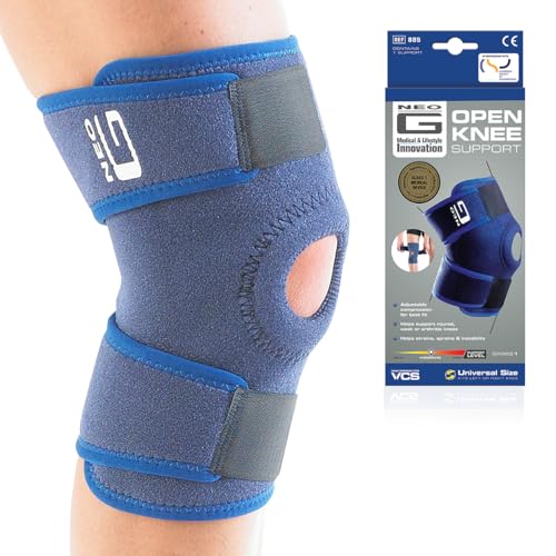 Neo-G Knee Support Open Patella Brace - Adjustable Compression - One Size - Unisex Pain Relief - Damaged Box