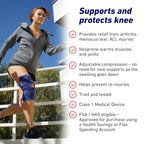 Neo-G Knee Support Open Patella Brace - Adjustable Compression - One Size - Unisex Pain Relief - Damaged Box