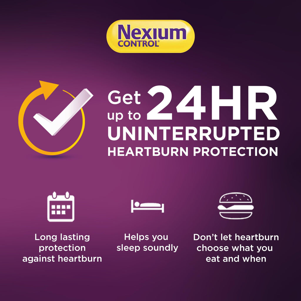 Nexium Control Heartburn Tablets - Esomeprazole 20mg - 14 Count - Acid Reflux Relief Medication - Damaged Box - BBE 03/2028