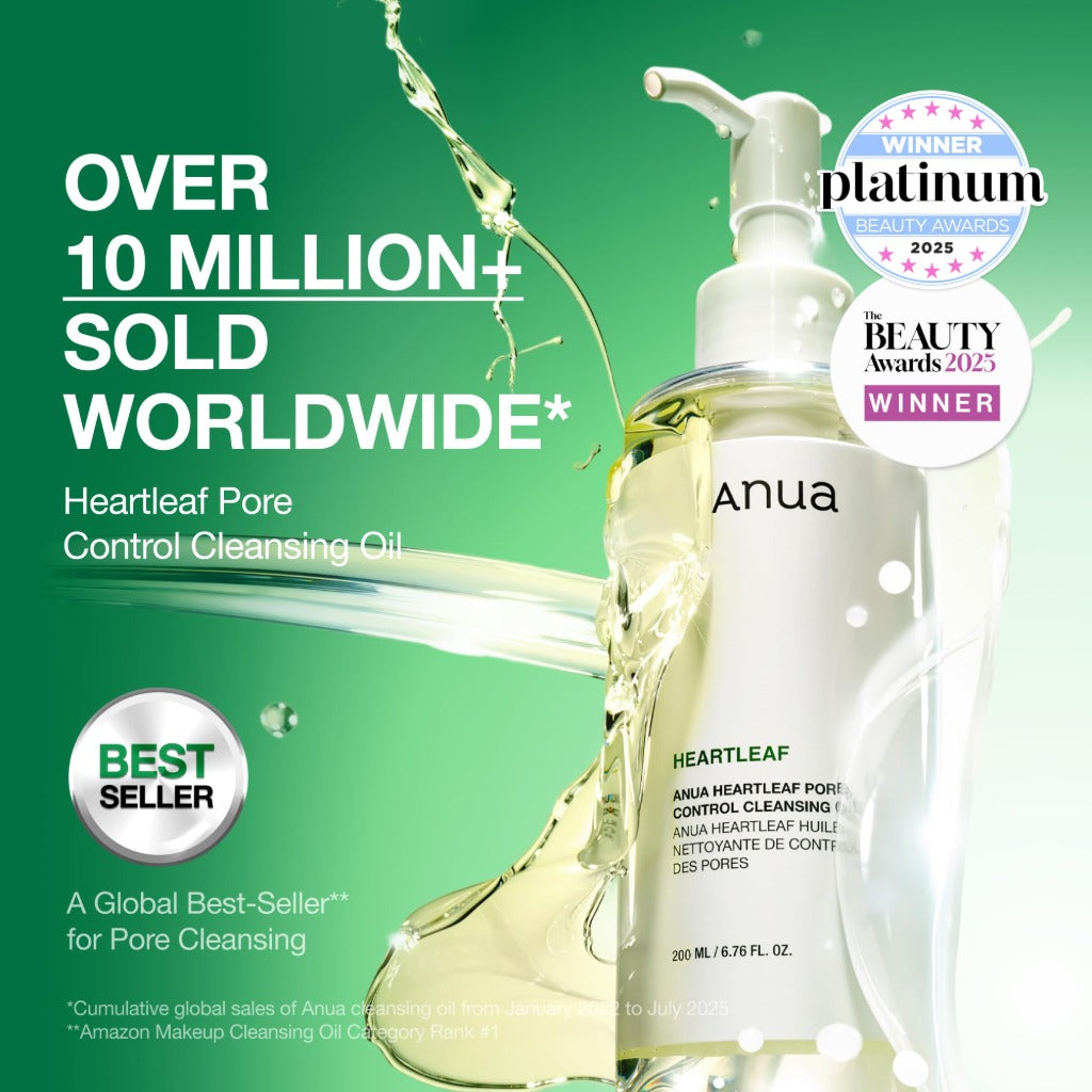 Anua Heartleaf Pore Control Cleansing Oil 200ml - Hydrating Face Makeup Remover Korean Skincare - Damaged Box