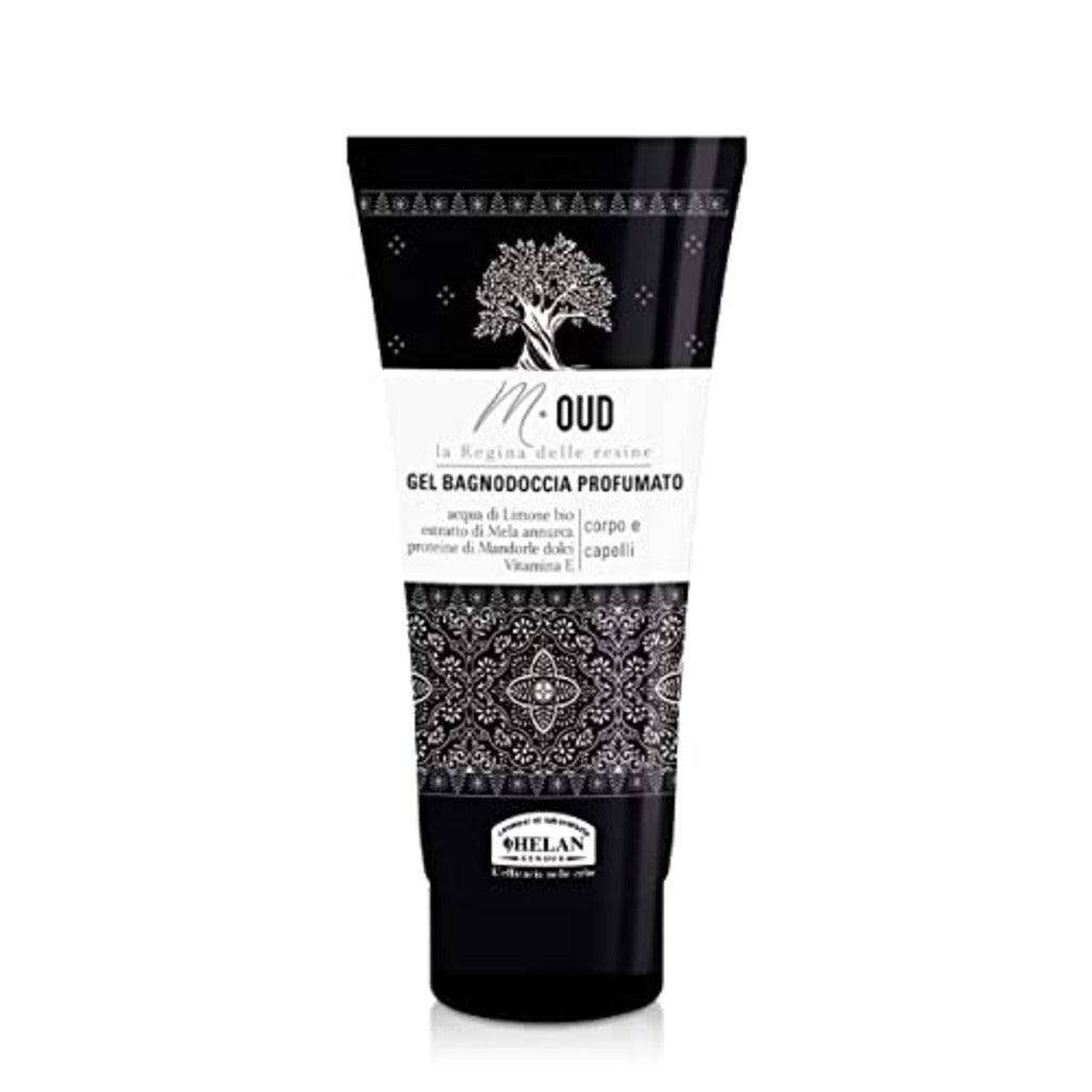 Helan M Oud Shampoo Bath & Shower Gel Men - Vitamin E Sweet Almonds - 200ml Hair Body Wash - Damaged Box