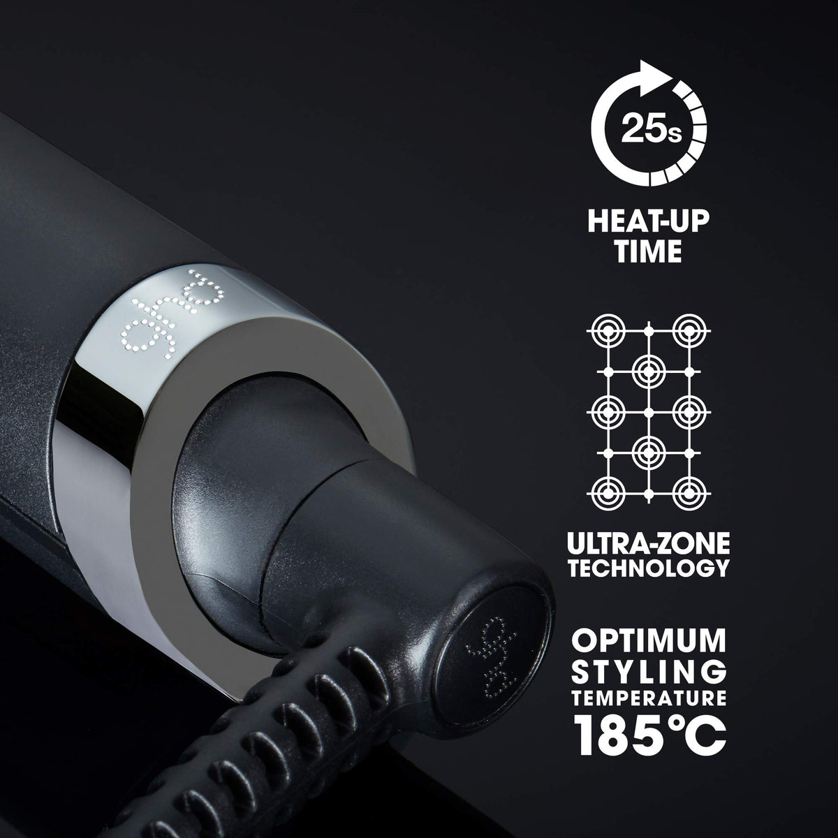 ghd Curve Classic Wave Wand - 38-26mm Oval Barrel Hair Curler - Long-lasting Waves - 185°C Optimum Temp - Black - Damaged Box