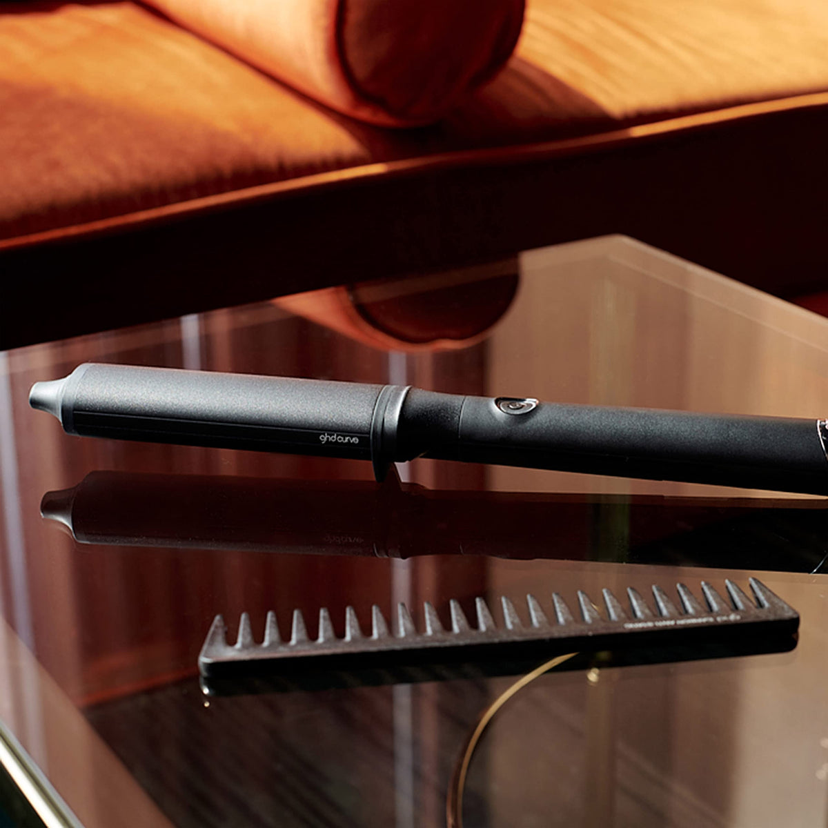 ghd Curve Classic Wave Wand - 38-26mm Oval Barrel Hair Curler - Long-lasting Waves - 185°C Optimum Temp - Black - Damaged Box