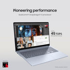 Samsung Galaxy Book 5 Edge Copilot+ Laptop, 15.6" Display, Qualcomm Snapdragon X Processor, 16GB RAM, 512GB Storage, 5g Aluminium Sapphire Blue - Very Good