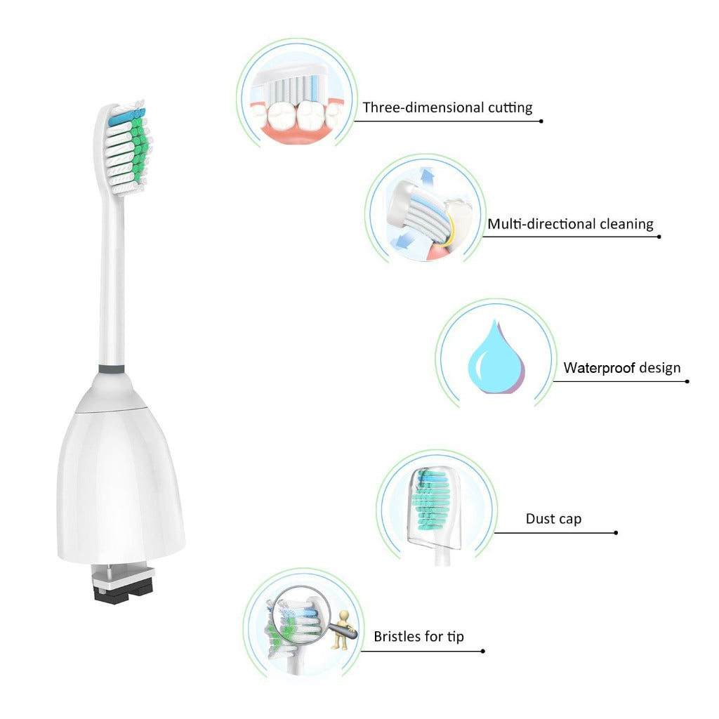 YanBan Replacement Brush Heads for Philips Essence Elite Xtreme Advance CleanCare Electric Toothbrush - 4 Pack - Damaged Box