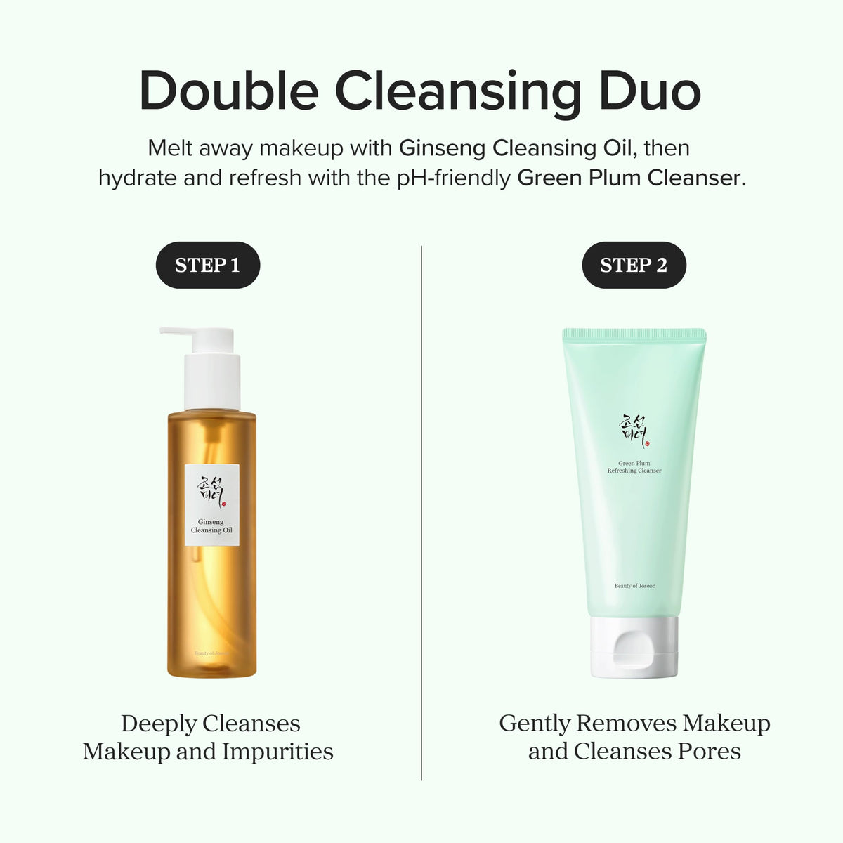 Beauty of Joseon Green Plum Refreshing Cleanser - Mung Bean Extract Daily Face Wash - pH-Balanced Korean Skincare 100ml - New - BBE 03/2029