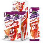HIGH5 Energy Gels - Blackcurrant Running Fuel - 20x 40g Sachets - On-the-Go Endurance Sports Drink - Damaged Box - BBE 04/2027