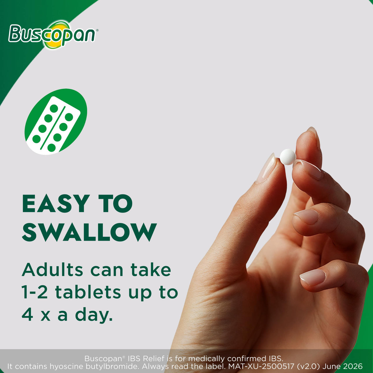 Buscopan Targeted Belly Pain Relief 60 Tablets - Abdominal Cramps Bloating IBS Symptom Relief - Damaged Box - BBE 11/2028